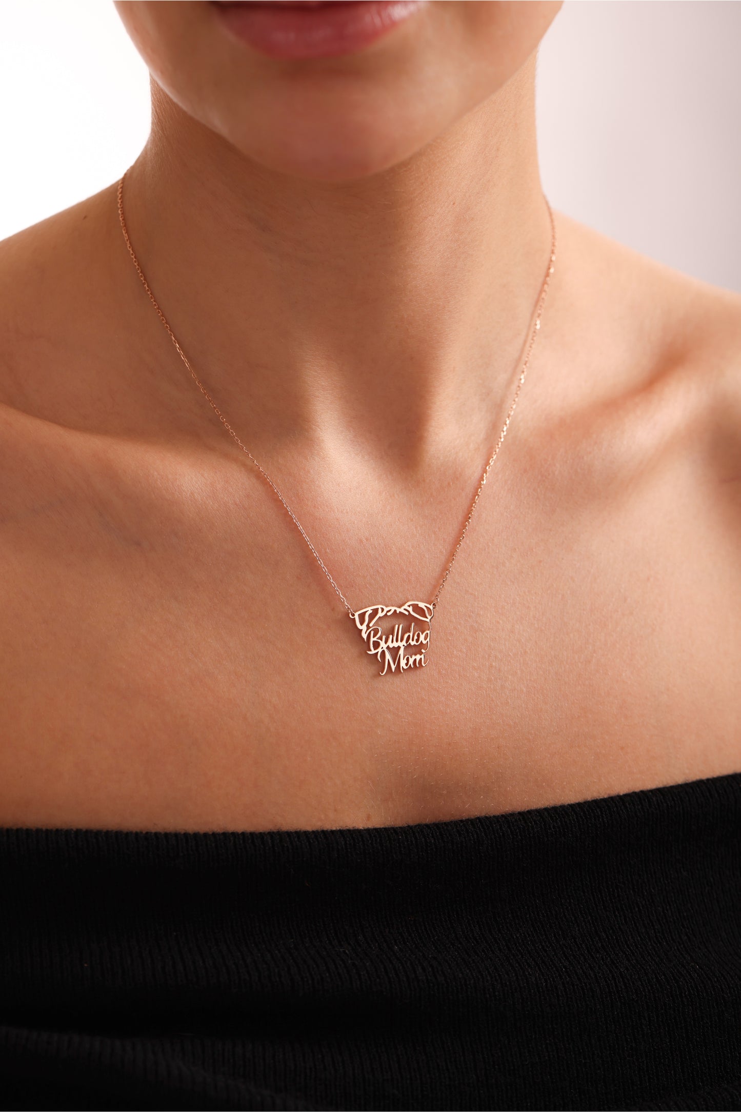 Dog Ear Name Necklace
