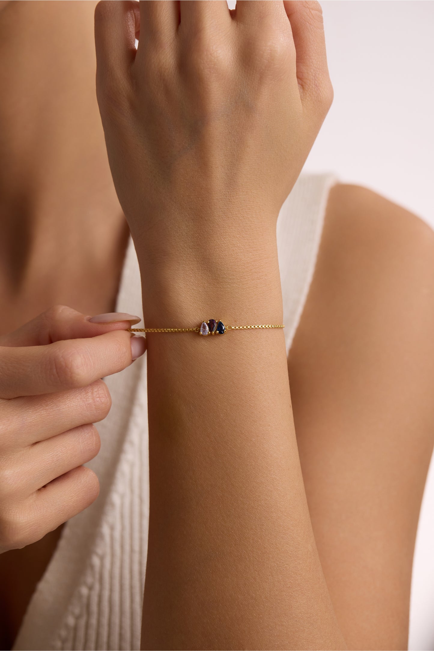 Teardrop Birthstone Bracelet