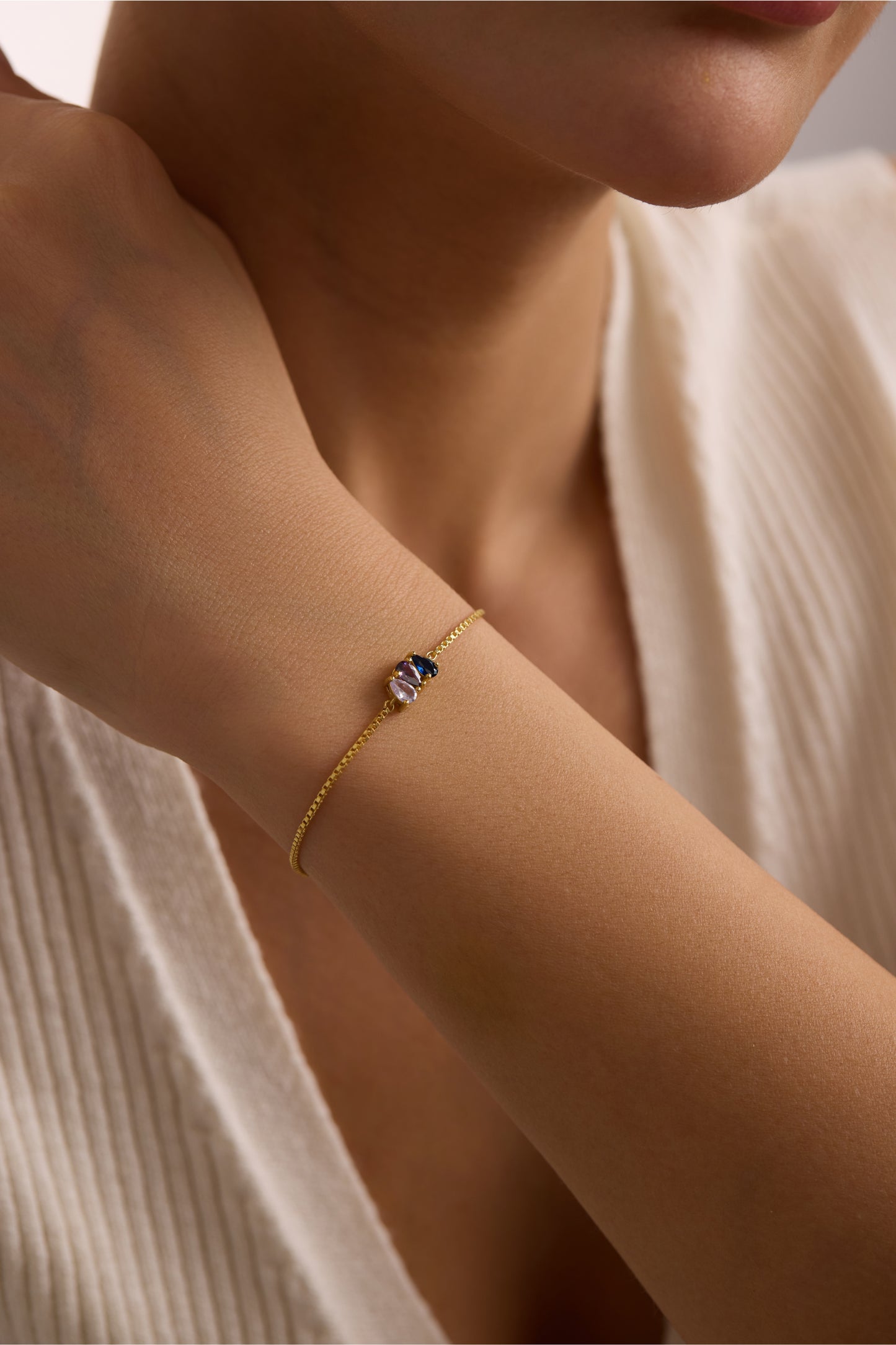 Teardrop Birthstone Bracelet