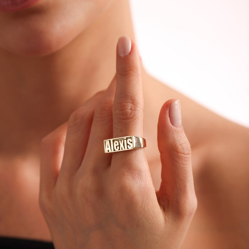 Engraved Name Ring