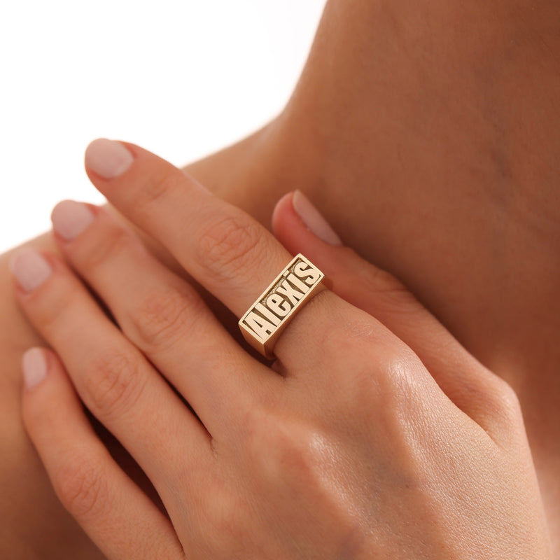 Engraved Name Ring