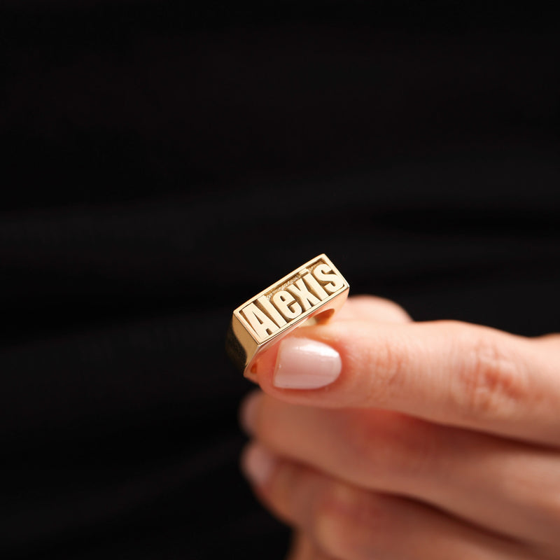 Engraved Name Ring