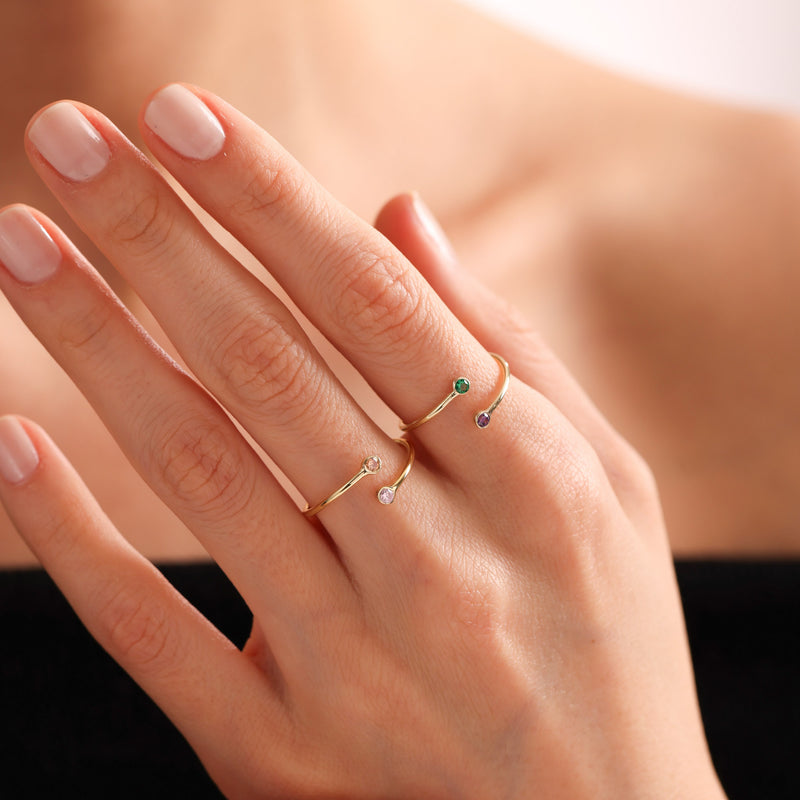 Double Birthstone Ring