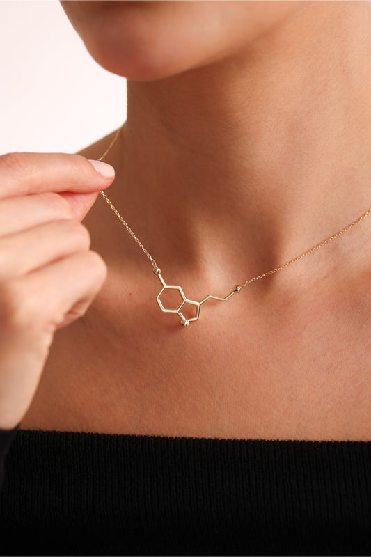 Serotonin Molecule Necklace
