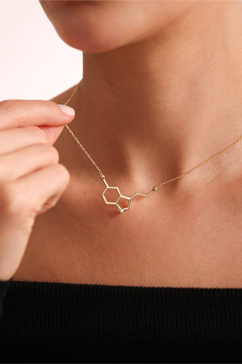Serotonin Molecule Necklace