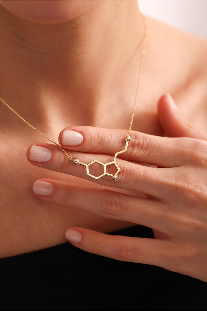Serotonin Molecule Necklace