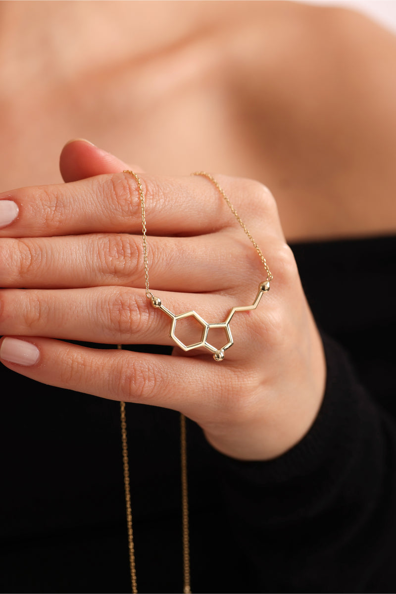 Serotonin Molecule Necklace