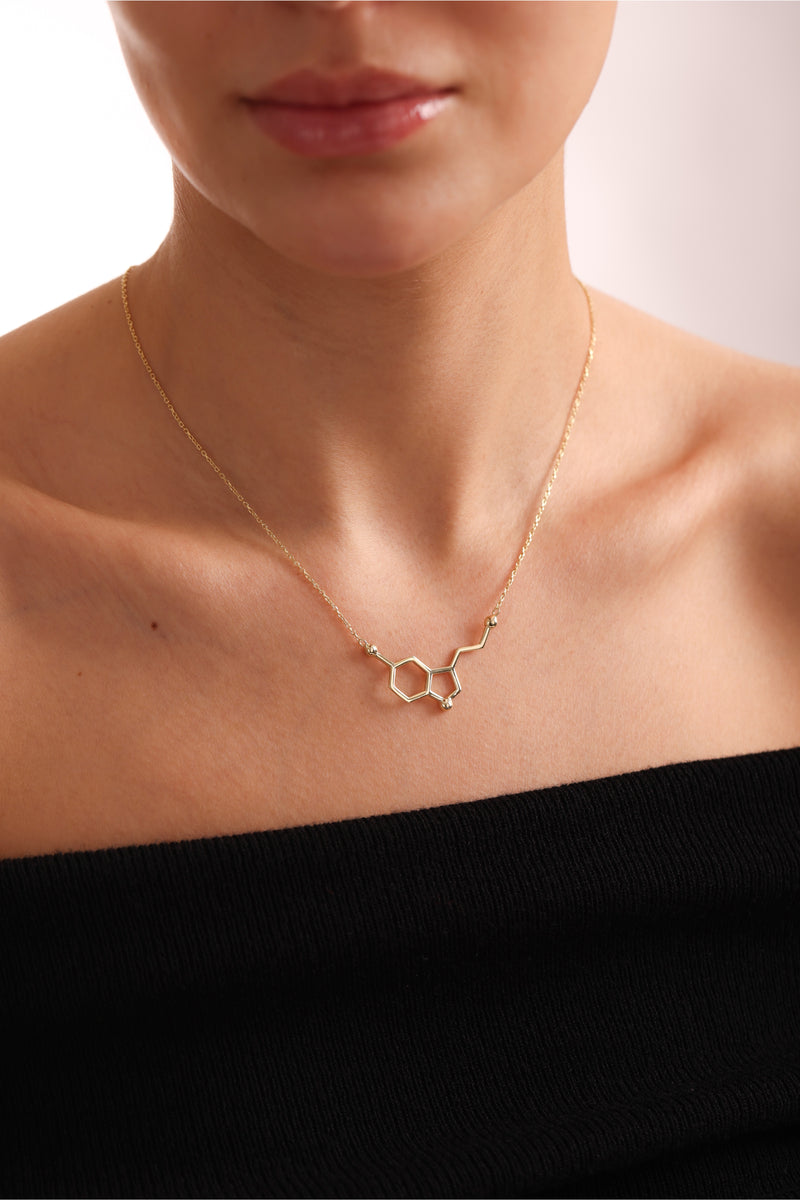 Serotonin Molecule Necklace