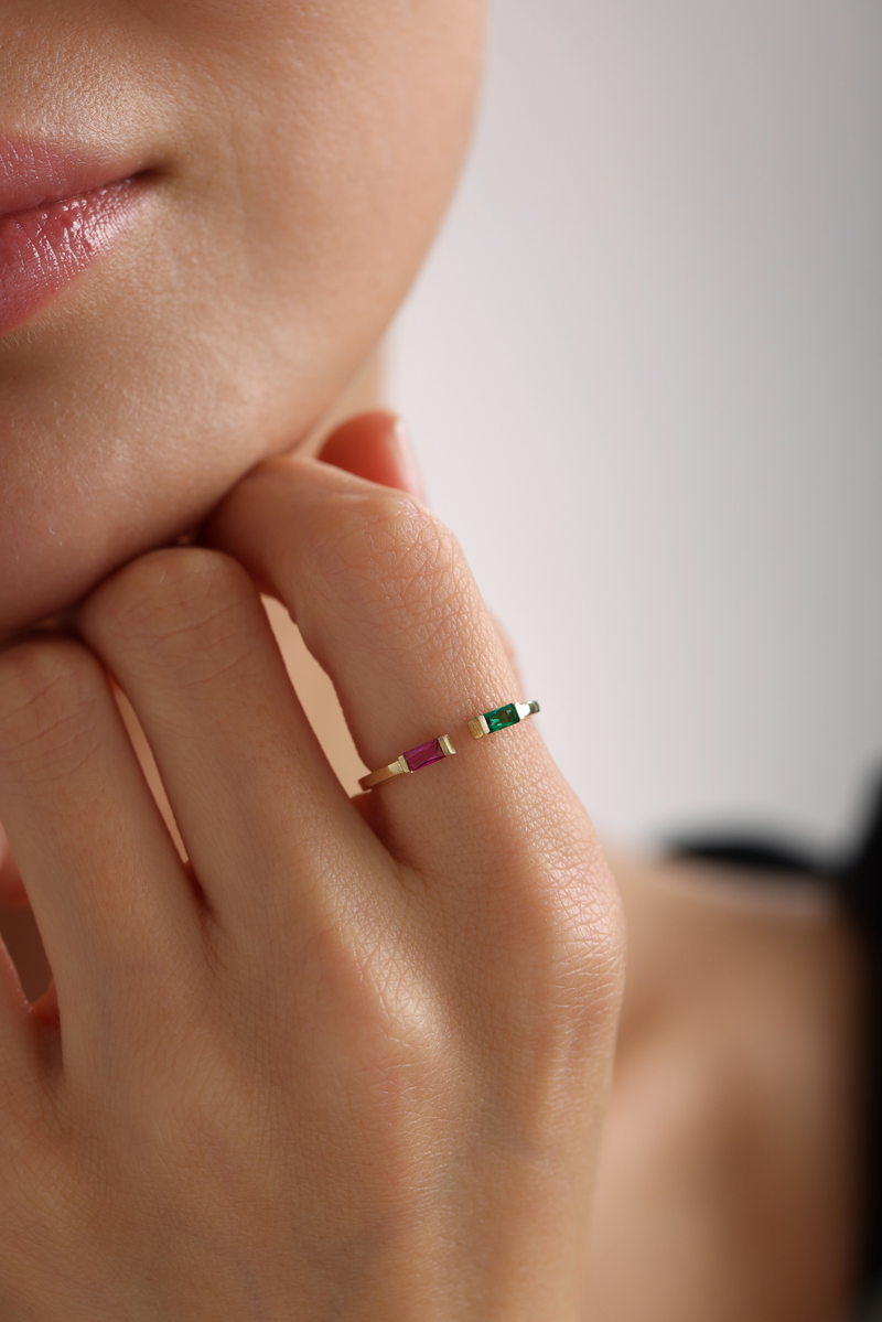 Dual Birtstone Ring