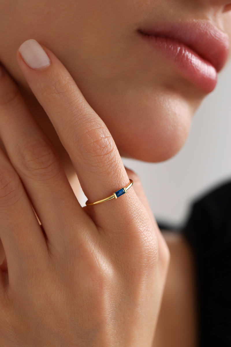 Baguette Birthstone Ring