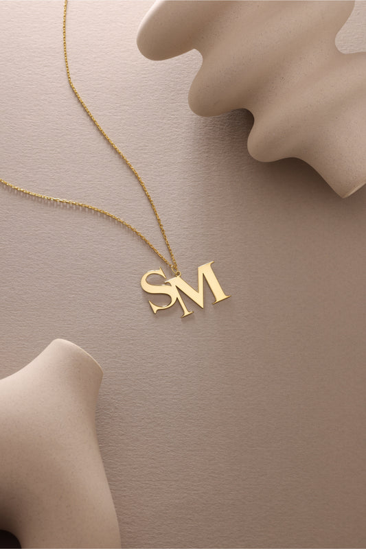 Couples Initial Necklace