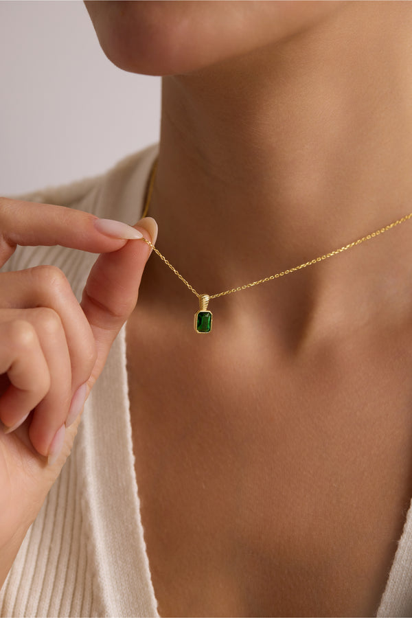 New Emerald Birthstone Necklace