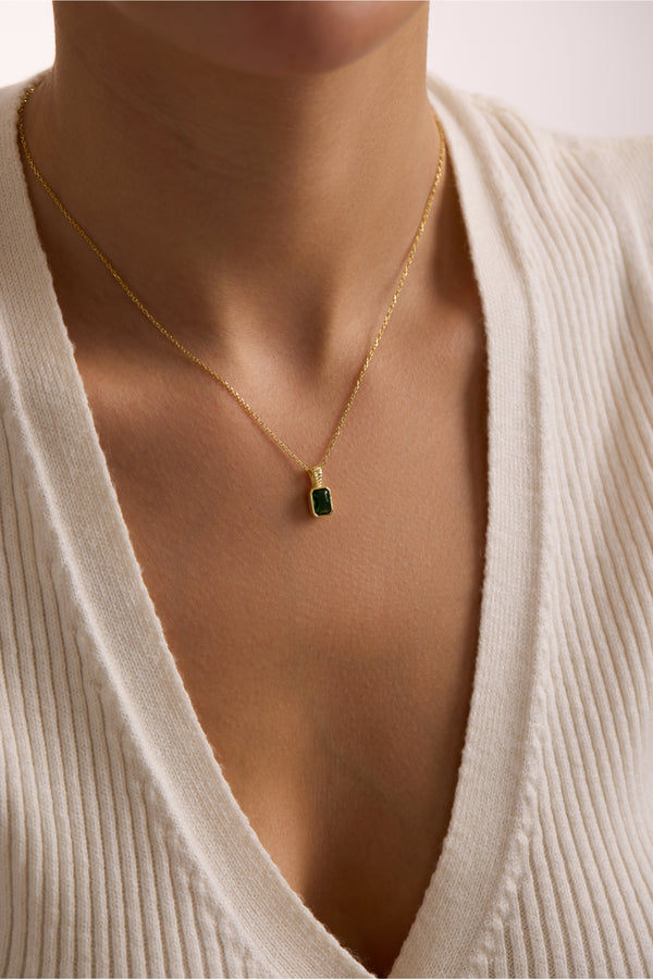 New Emerald Birthstone Necklace