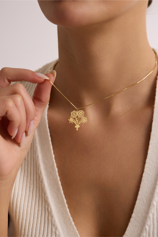 Bouquet Birthflower Necklace