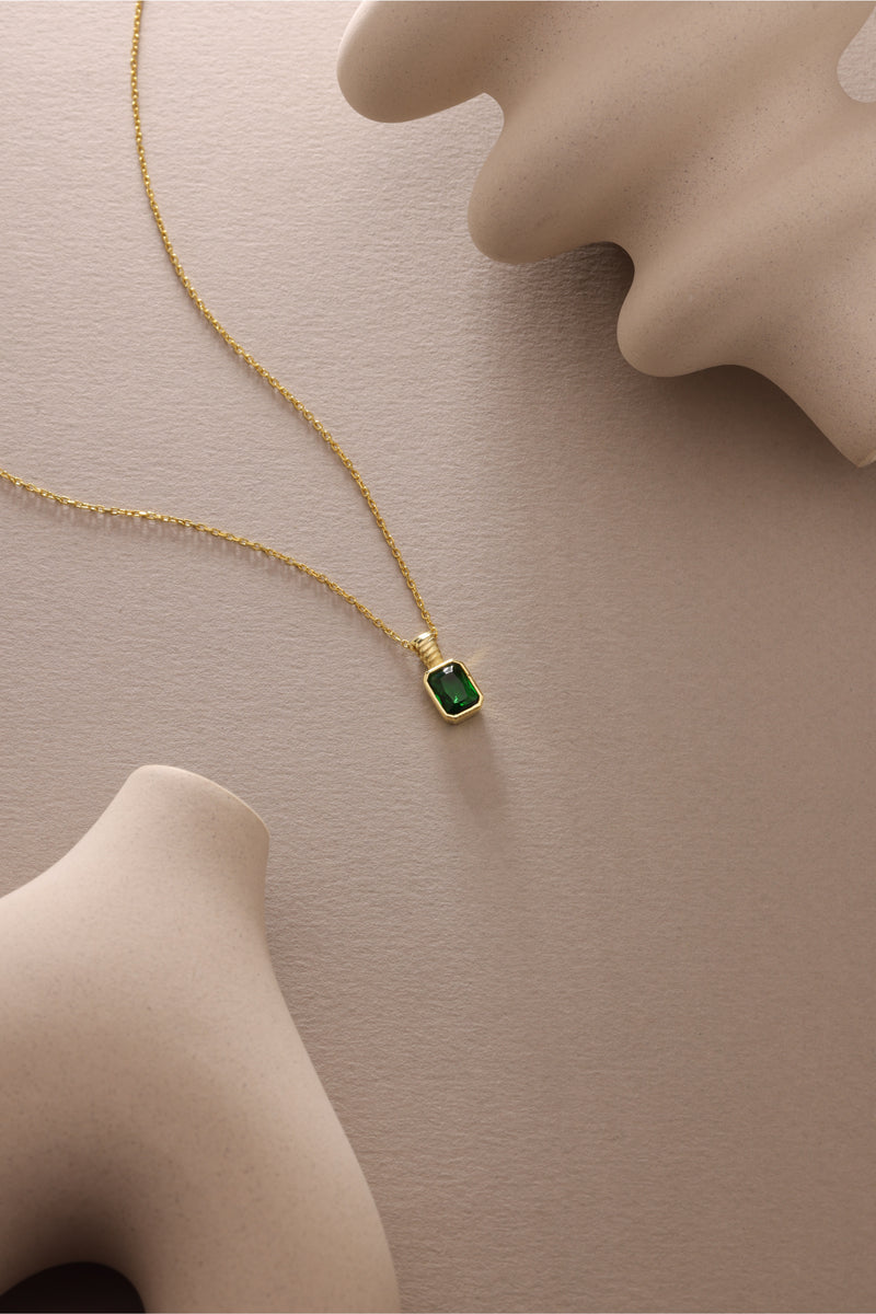 New Emerald Birthstone Necklace