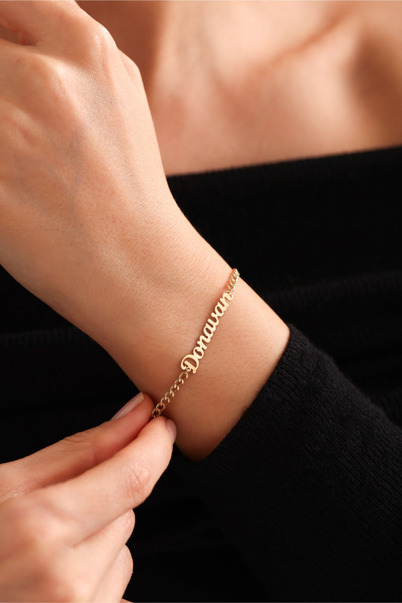 Gothic Name Bracelet