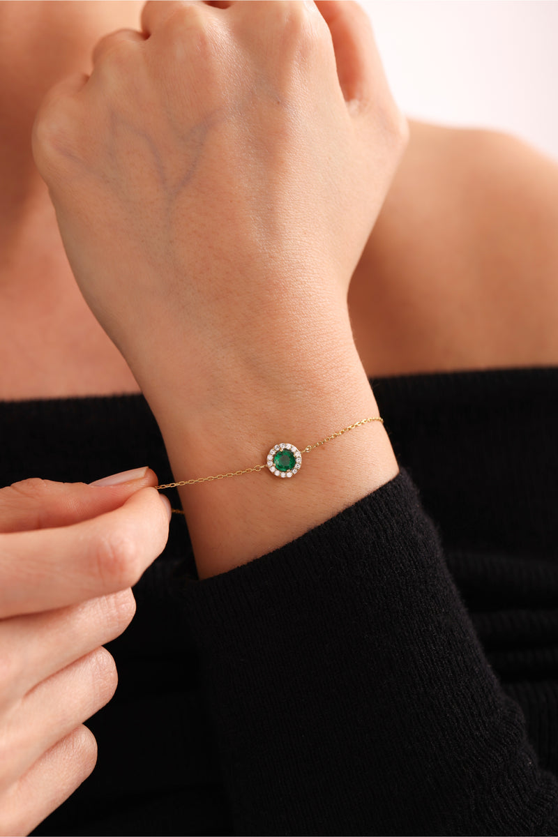 Emerald Birthstone Bracelet