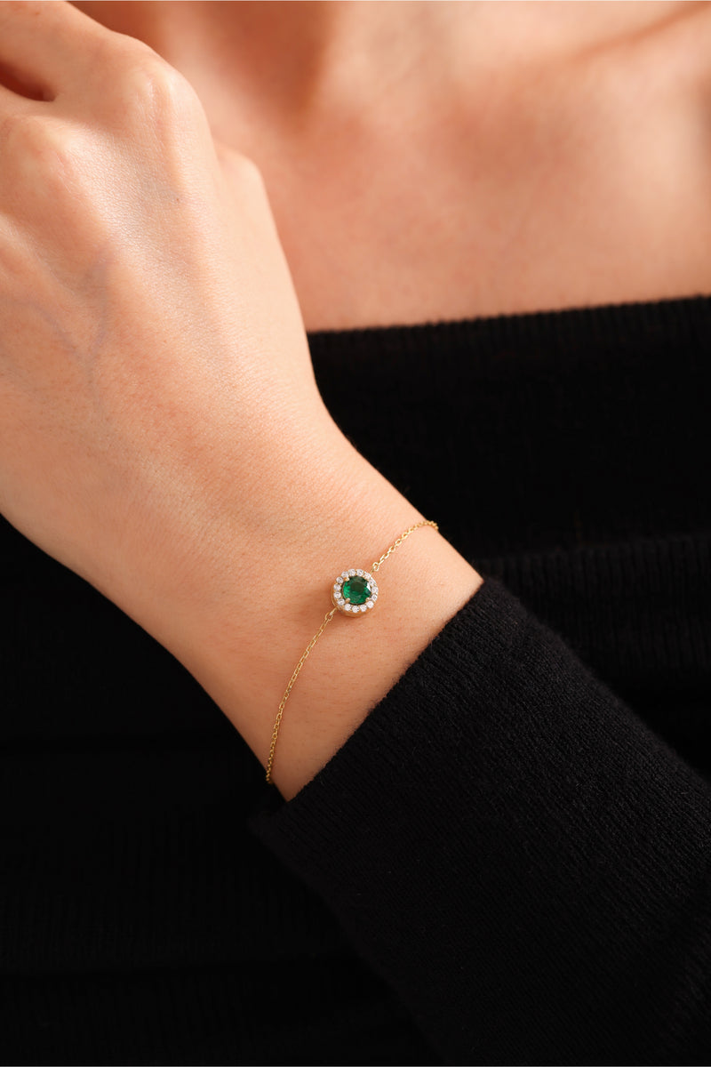 Emerald Birthstone Bracelet