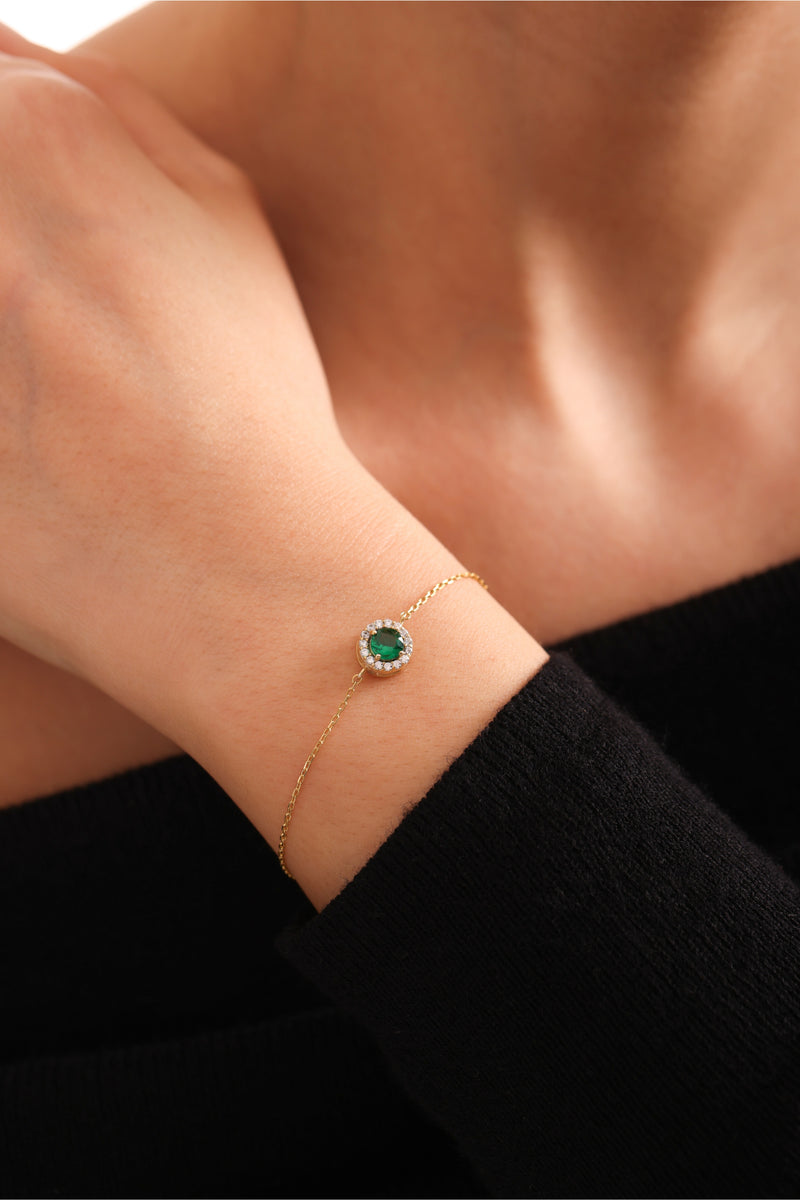 Emerald Birthstone Bracelet