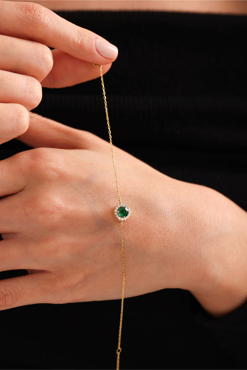 Emerald Birthstone Bracelet