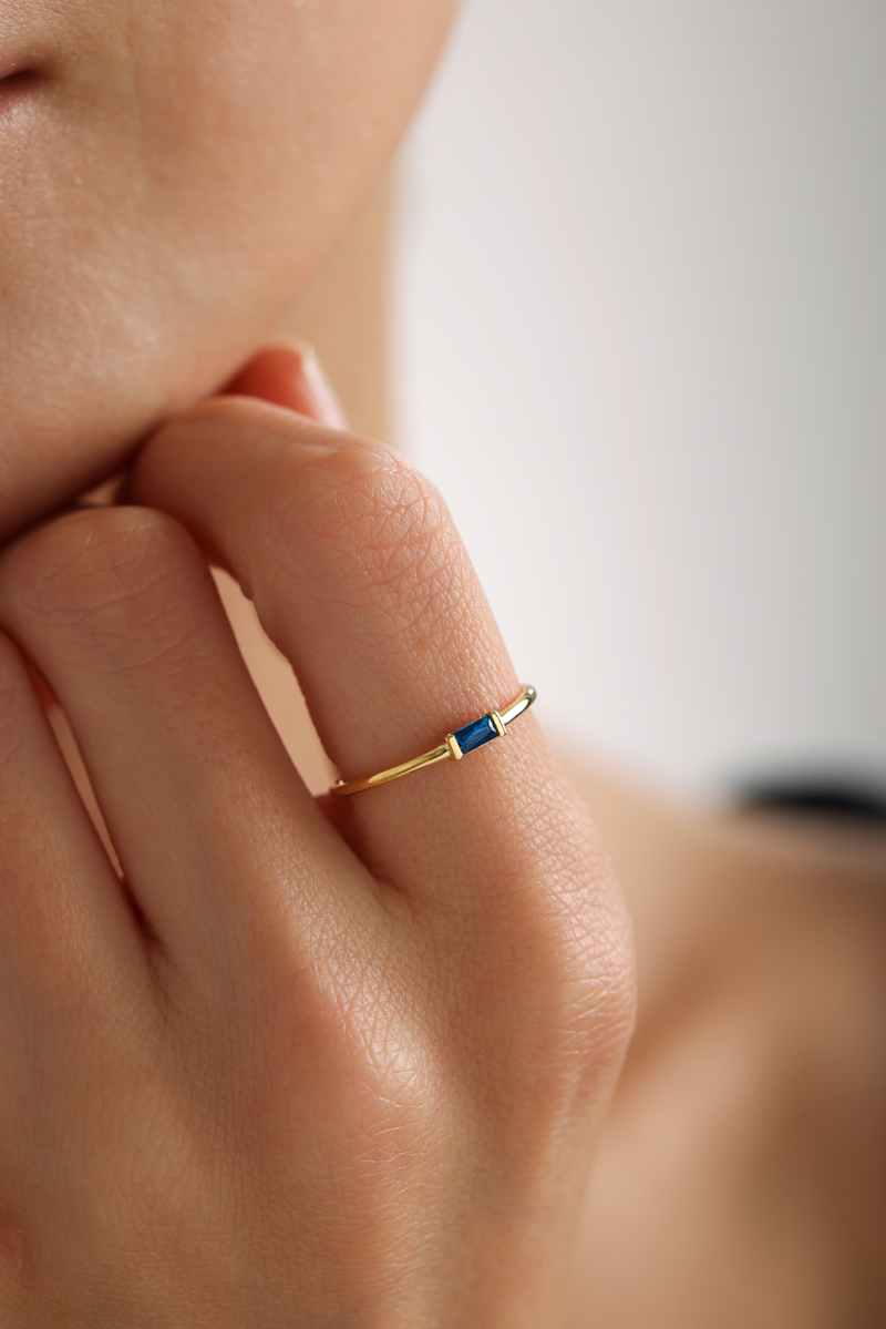 Baguette Birthstone Ring