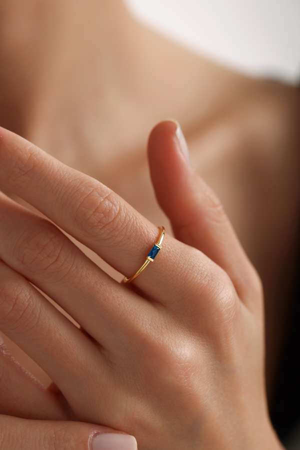 Baguette Birthstone Ring
